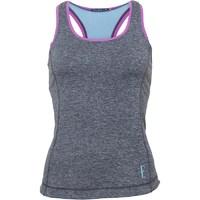 ELLE SPORT Womens Marl Performance Support Vest Smoke Marl