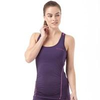 elle sport womens ruched performance support vest damson