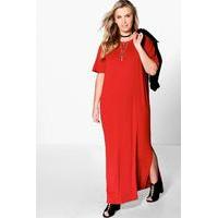 Elisa T-Shirt Maxi Dress - rust