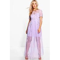 Elin Boutique Embellished Maxi Dress - lilac