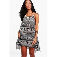 Elephant Beach Swing Dress - black