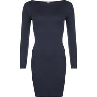 Elise Basic Long Sleeve Bodycon Mini Dress - Navy Blue