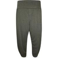 elise plain elasticated harem trousers dark grey