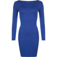 Elise Basic Long Sleeve Bodycon Mini Dress - Royal Blue