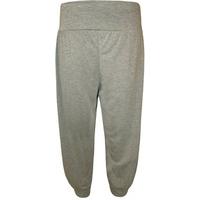 elise plain elasticated harem trousers light grey