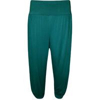 Elise Plain Elasticated Harem Trousers - Teal