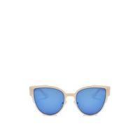 Elle Blue Mirrored Cream Frame Sunglasses
