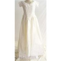 Ellis Bridals, size 14 embellished ivory satin effect wedding gown