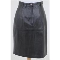 Elegance Size 10 Brown knee length leather skirt