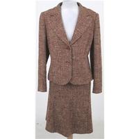 El Corte Ingles, size 16 brown mix woolen skirt suit