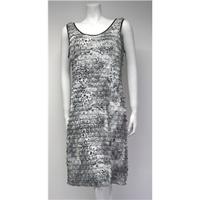 Eli & Irene Size L Grey Ruffle Leopard Dress Eli & Irene - Size: L - Grey - Cocktail dress