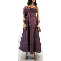 Elegant Size 8 Purple Evening Dress