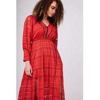 Elvi Red Lace Maxi Dress