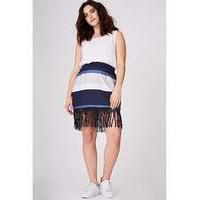 Elvi Linen Fringe Skirt