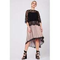 elvi premium pleated skirt in shimmer