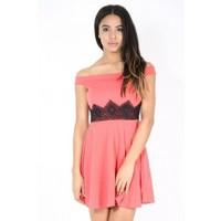 Ellen Diamond Lace Skater Dress