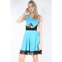 Eliza Lace Insert Skater Dress