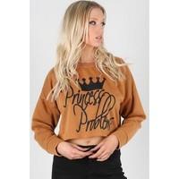 Eliza Princess Problems Slogan Print Crop Top