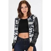 Ellis PVC Sleeve Airtex Bomber Jacket