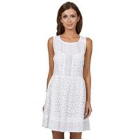 Eloquence Gathered Sun Dress - White