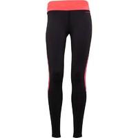 ELLE SPORT Womens Mesh Panelled Performance Tight Leggings Coal/Coral Reef