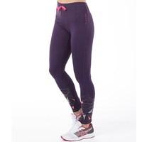 elle sport womens reflective graphic performance tight leggings damson