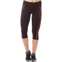 elle sport womens reflective tape performance capri leggings black ref ...