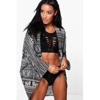 elephant beach kimono black