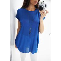 Elina oversized textured necklace pocket top