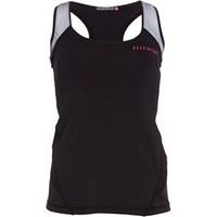 elle sport womens mesh panelled performance support vest black reflect ...