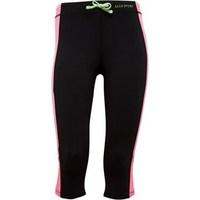 elle sport womens marl panelled performance capri leggings blacksugar  ...