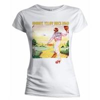 Elton John Women\'s Gbybr Album Short Sleeve T-shirt, White, Size 14