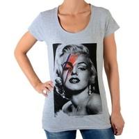 Eleven Paris T-Shirt Monroe W Maryline Monroe Grey Melange women\'s T shirt in grey