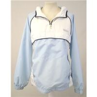 ellesse 40 chest blue white hooded track suit running jacket