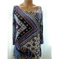 Elena Miro Small Purple Abstract Print Top