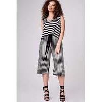 elvi striped culotte jumpsuit