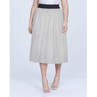 Elvi Silver Pleated Skirt