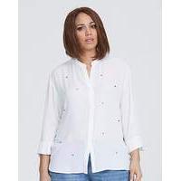 Elvi White Embellished Blouse