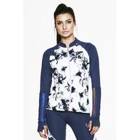 ELLESPORT USHAIYA PRINTED RUNNING JACKET WITH SLIM COLLAR