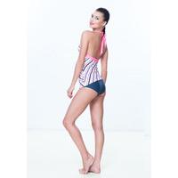 ELLESPORT Mantaris Storm Stripe Print Ruched Halter Neck Tankini Set