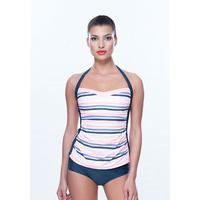 ELLESPORT Mantaris Storm Sky Stripe Side Panel Sweetheart Tankini Set