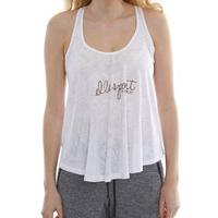 ELLESPORT USHAIYA WHITE BURNOUT DANCE DRAPE VISCOSE VEST