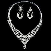 elegant marvelous ladies necklace and earrings jewelry set 45 cm