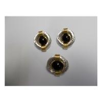 Ellen Kiam, Black Cabochon Earring/Scarf Clip