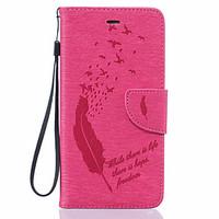 Embossed Feather Pattern PU Leather Full Body Leather Case with Card Slots for iPhone 6 Plus/6s/SE/5s/5