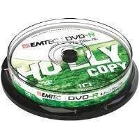 emtec dvd disc recordable 47gb 16x cake case 10 pack