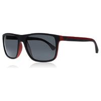 Emporio Armani 4033 Sunglasses Matte Black / Matte Red 532487 56mm