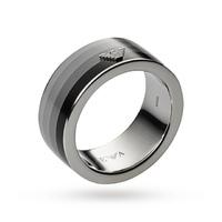 emporio armani digital steel ring ring size u