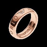 Emporio Armani Brand Slim Rose Gold Plated Ring - Ring Size P