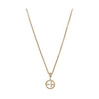 Emporio Armani Ladies Revealed Identity Silver Yellow Gold Plated Necklace
